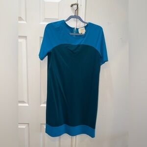 Kate Spade Vibrant Teal Color Block Dress